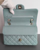 Classic Flap Small | 20C Tiffany Blue Caviar Light Gold Hardware