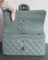 Classic Flap Small | 20C Tiffany Blue Caviar Light Gold Hardware