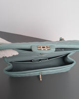 Classic Flap Small | 20C Tiffany Blue Caviar Light Gold Hardware