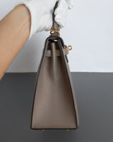 Hermes Kelly Sellier 25 | 81 Gris Tourterelle Epsom Gold Hardware-side