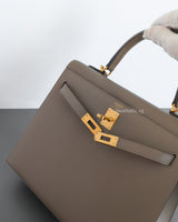 Hermes Kelly Sellier 25 | 81 Gris Tourterelle Epsom Gold Hardware-details
