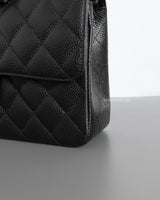 Chanel Classic Flap Small | Black Caviar Gold Hardware-details