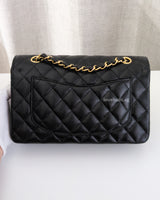 Chanel Classic Flap Small | Black Caviar Gold Hardware-back