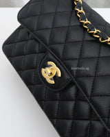 Chanel Classic Flap Small | Black Caviar Gold Hardware-details