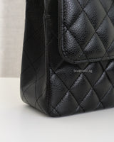 Chanel Classic Flap Small | Black Caviar Gold Hardware-details