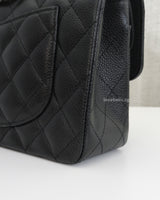 Chanel Classic Flap Small | Black Caviar Gold Hardware-details