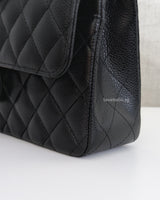 Chanel Classic Flap Small | Black Caviar Gold Hardware-details