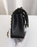 Chanel Classic Flap Small | Black Caviar Gold Hardware-details