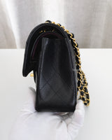 Chanel Classic Flap Small | Black Caviar Gold Hardware-details