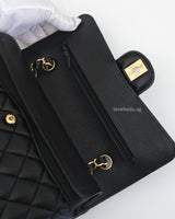 Chanel Classic Flap Small | Black Caviar Gold Hardware-details