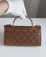 Chanel Kelly | 26S Brown Caviar Light Gold Hardware-back