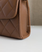 Chanel Kelly | 26S Brown Caviar Light Gold Hardware-details