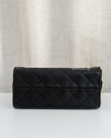  Chanel 25 Mini | Black Caviar Brushed Gold Hardware-details