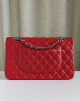 Chanel Classic Flap Medium | Red Caviar Silver Hardware-back