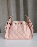  Chanel 25 Mini | 26P Pink Caviar Brushed Gold Hardware-back