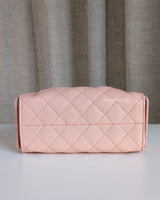  Chanel 25 Mini | 26P Pink Caviar Brushed Gold Hardware-details