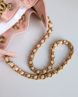  Chanel 25 Mini | 26P Pink Caviar Brushed Gold Hardware-details