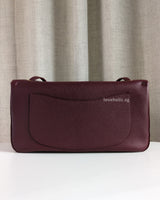 Chanel Maxi Flap 32cm | Dark Burgundy Caviar Gold Hardware-back