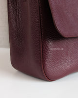 Chanel Maxi Flap 32cm | Dark Burgundy Caviar Gold Hardware-details