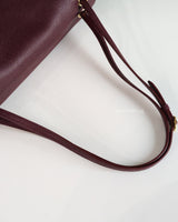 Chanel Maxi Flap 32cm | Dark Burgundy Caviar Gold Hardware-details