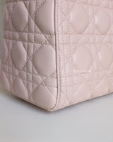Dior My Lady Dior Medium | Powder Pink Lambskin Light Gold Hardware-details