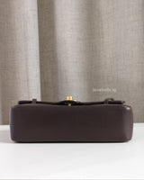 Chanel Preppy Coco Small | 26P Brown Caviar Gold Hardware-details