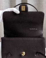 Chanel Preppy Coco Small | 26P Brown Caviar Gold Hardware-details