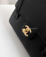 Chanel Preppy Coco Small  | Black Caviar Gold Hardware-details