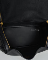 Lindy 26 | Black Taurillon Clemence Gold Hardware