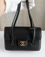 Chanel Preppy Coco Mini | Black Caviar Gold Hardware-front1