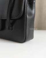 Chanel Preppy Coco Mini | Black Caviar Gold Hardware-details