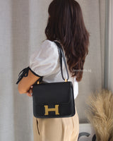 Hermes Constance 24 | Black Epsom Gold Hardware-model