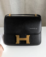 Hermes Constance 24 | Black Epsom Gold Hardware-front1