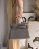 Hermes Kelly 28 | Gris Asphalte M8 Togo Gold Hardware-model