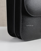 Hermes Constance 24 | Black Epsom Palladium Hardware-details