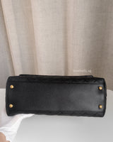 Chanel Coco Handle Medium | Black Caviar Brushed Gold Hardware-details