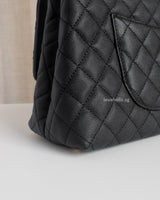 Chanel Coco Handle Medium | Black Caviar Brushed Gold Hardware-details