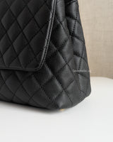 Chanel Coco Handle Medium | Black Caviar Brushed Gold Hardware-details