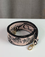 Dior Lady D-Lite Medium | Pink Floral Fabric Light Gold Hardware-details