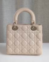 Dior My ABC Lady Dior Small | Caramel Beige Lambskin Light Gold Hardware-back