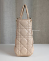 Dior My ABC Lady Dior Small | Caramel Beige Lambskin Light Gold Hardware-side
