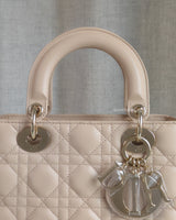 Dior My ABC Lady Dior Small | Caramel Beige Lambskin Light Gold Hardware-details