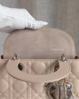 Dior My ABC Lady Dior Small | Caramel Beige Lambskin Light Gold Hardware-details