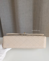 Chanel Classic Flap Medium | Beige Caviar Light Gold Hardware-details