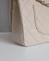 Chanel Classic Flap Medium | Beige Caviar Light Gold Hardware-details