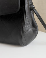 Chanel Small Shopping Tote | Black Caviar Gold Hardware-details