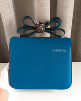 Hermes Constance 24 | T7 Blue Hydra Epsom Palladium Hardware-back