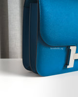 Hermes Constance 24 | T7 Blue Hydra Epsom Palladium Hardware-details