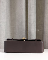 Chanel Preppy Coco Small | 26P Brown Caviar Brushed Gold Hardware-details