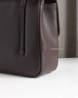 Chanel Preppy Coco Small | 26P Brown Caviar Brushed Gold Hardware-details